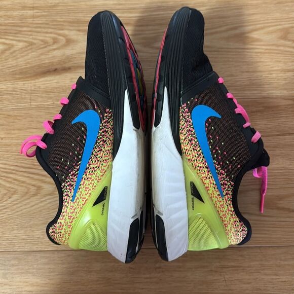 NIKE Big Kids LunarGlide Sneakers 6.5Y 8.5W Blue Black Pink Athleisure Running - Picture 6 of 9